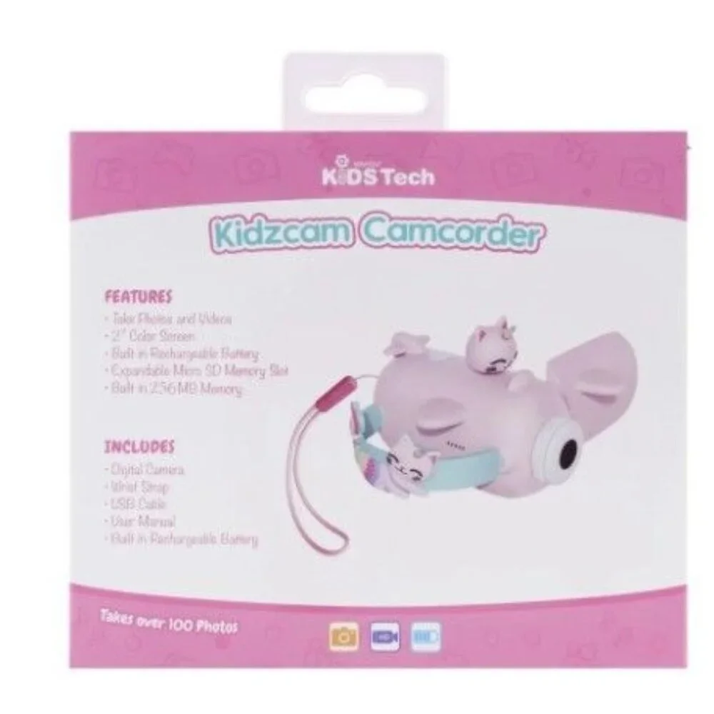 Vivitar Kidztech Camcorder for Kids, Pink Kitticorn Digital Video Camera